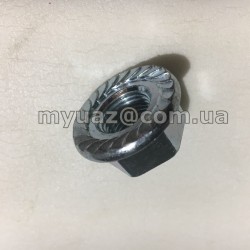 Гайка УАЗ-315195,3163 шкворня М16х1.5 с фланцем Гайка УАЗ-315195,3163 шкворня М16х1.5 с фланцем